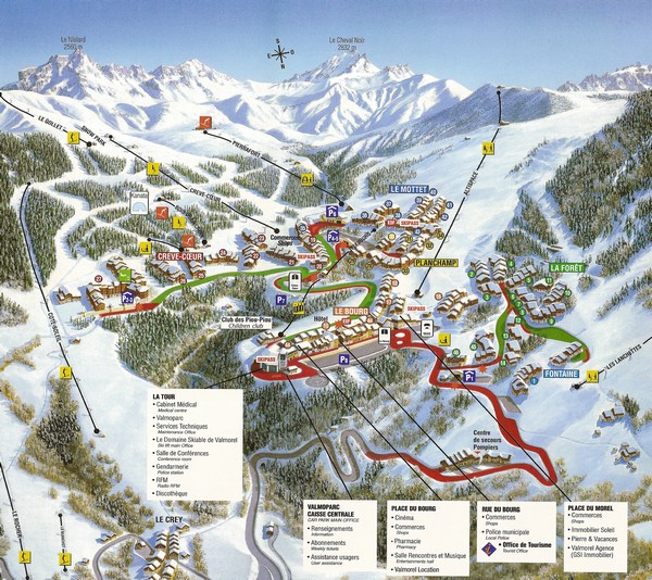 plan de la station de ski de valmorel